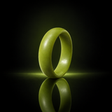 Olive Drab Halo limited edition glow ring, daytime studio view