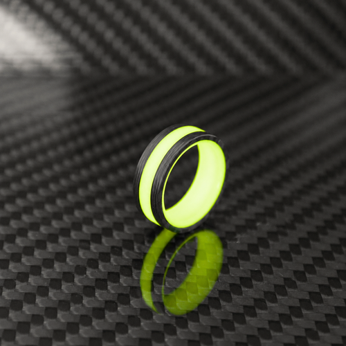 Yellow Apollo Lume V2 carbon fiber ring square product photo 1
