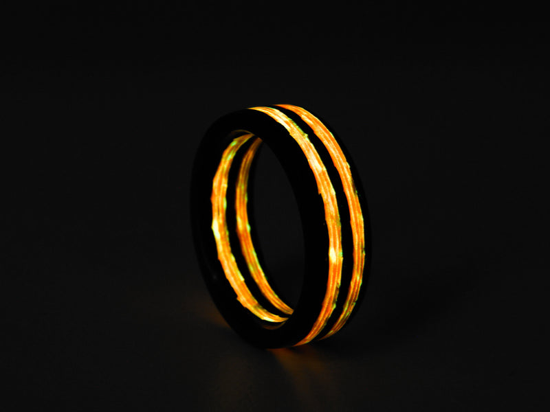 Fire Aurora Carbon Fiber Ring