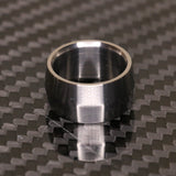 Edge profile broad titanium ring by carbon fi