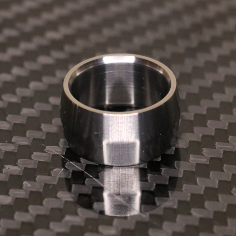 Edge profile broad titanium ring by carbon fi