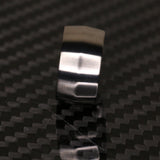 Edge profile broad titanium ring by carbon fi