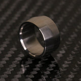 Edge profile broad titanium ring by carbon fi