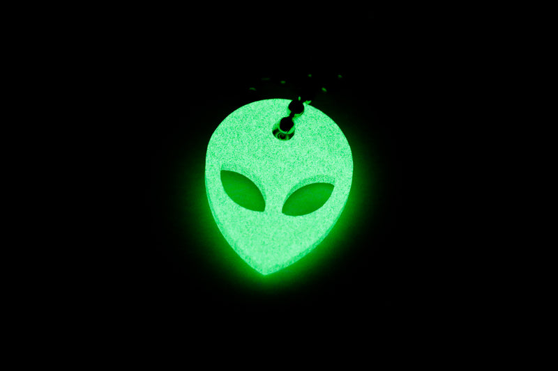 Atomic Gray Glow Alien Head