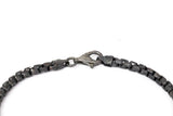 Blackened Sterling Silver Box Chain Bracelet