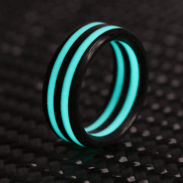 Carbon and Dual Lume Stripe Ring