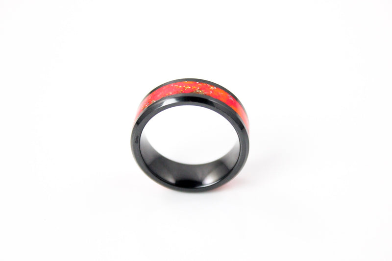 Solar Flare - Black Ceramic Ring