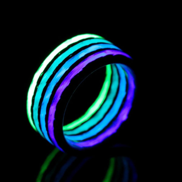 Northern Lights Aurora Carbon Fiber Ring