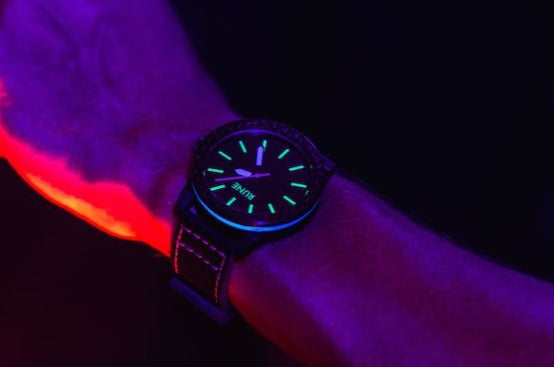 Cobalt Blue Automatic Rune Carbon Fiber Watch V2 - Last One – product view 1